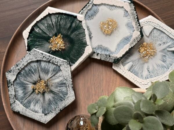 Kluvia Obsidian Bloom Onderzetters
