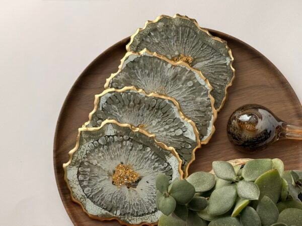 Sage Geode Onderzetters