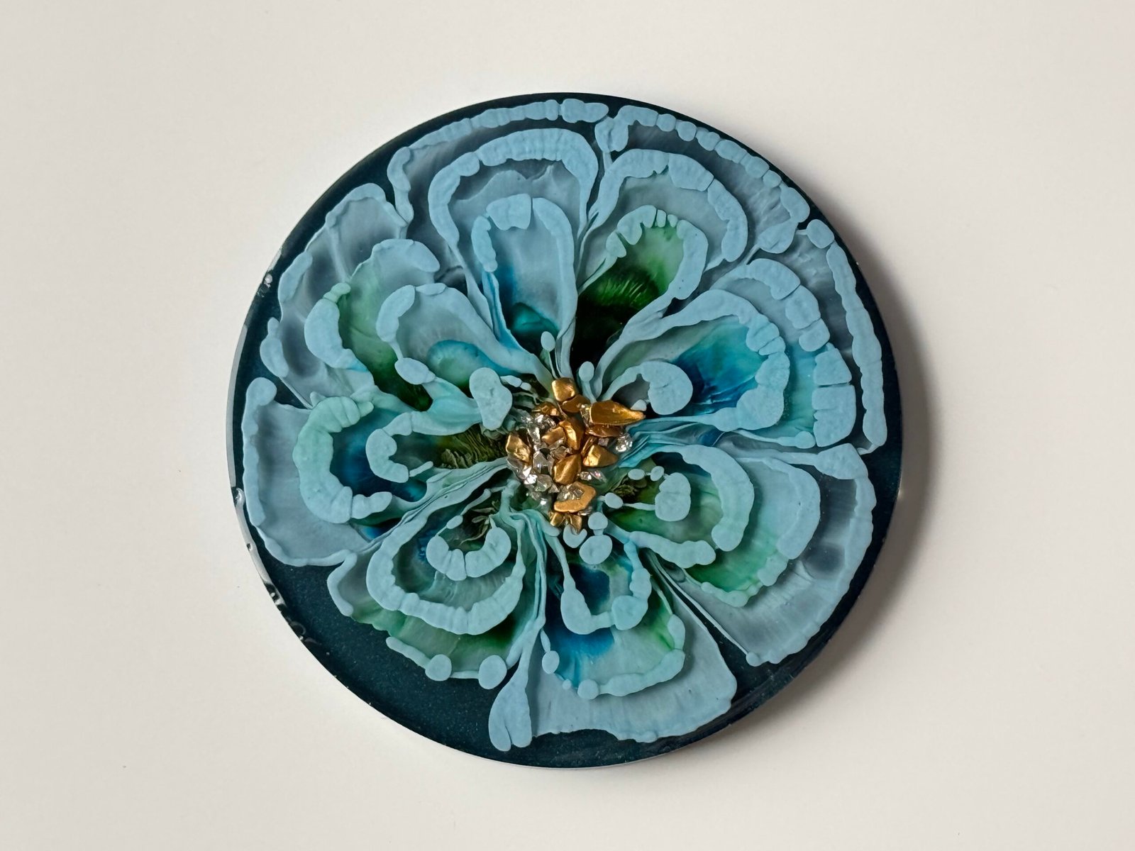 Blue Hydrangeas onderzetters met handgemaakt patroon