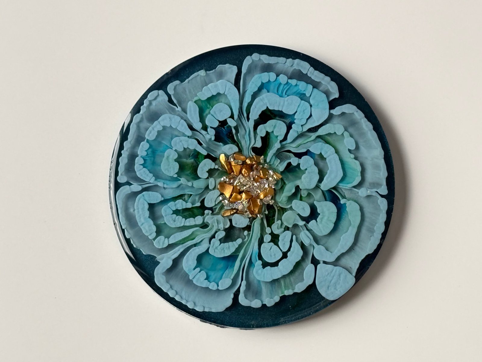 Blue Hydrangeas luxe epoxy onderzetters als woonaccessoire